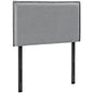 Camille Twin Upholstered Fabric Headboard, Grey, Fabric 12183