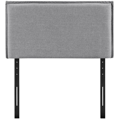 Camille Twin Upholstered Fabric Headboard, Grey, Fabric 12183