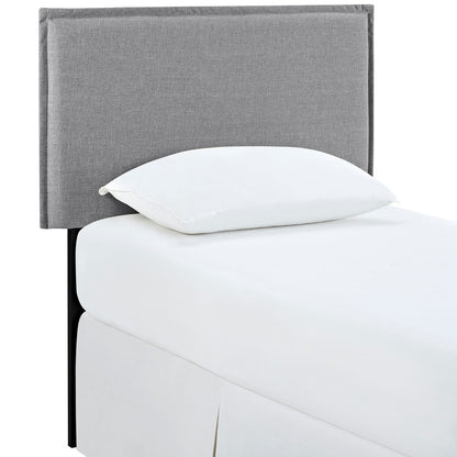 Camille Twin Upholstered Fabric Headboard, Grey, Fabric 12183