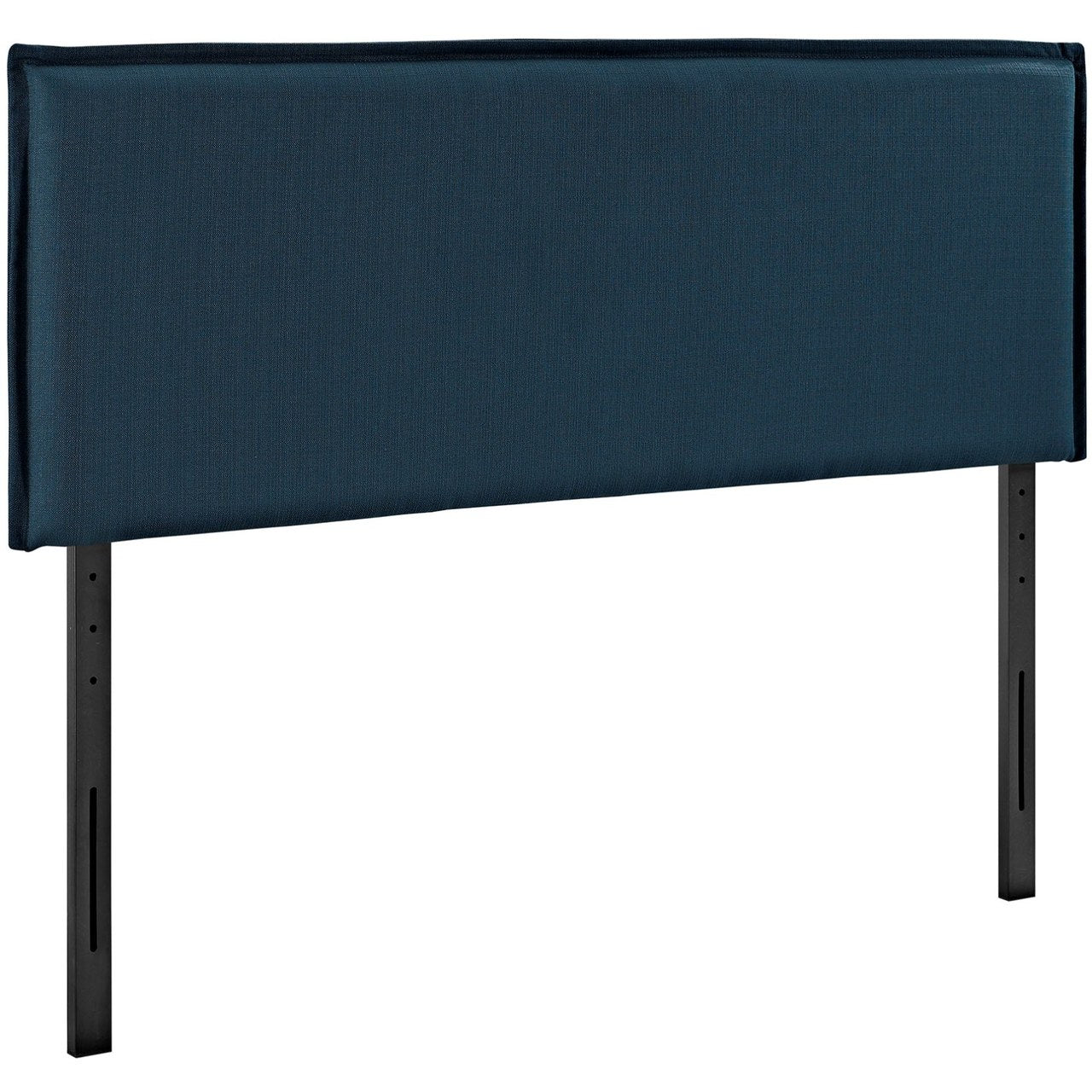 Camille Queen Upholstered Fabric Headboard, Navy, Fabric 12191