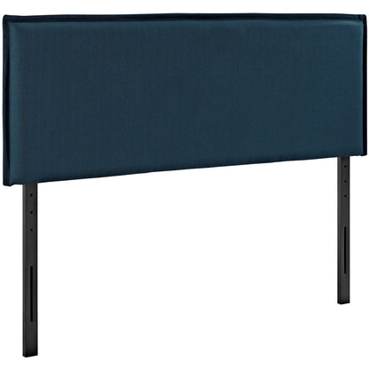 Camille Queen Upholstered Fabric Headboard, Navy, Fabric 12191