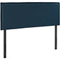 Camille Queen Upholstered Fabric Headboard, Navy, Fabric 12191