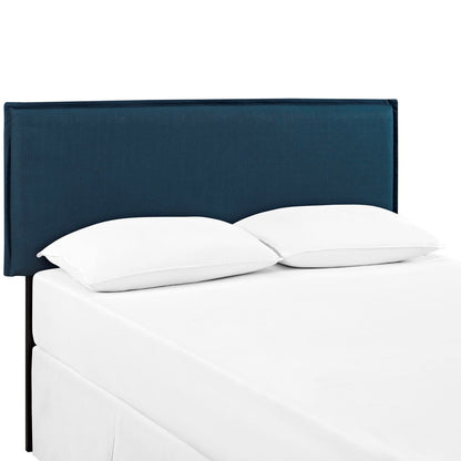 Camille Queen Upholstered Fabric Headboard, Navy, Fabric 12191