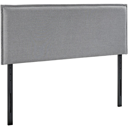 Camille Queen Upholstered Fabric Headboard, Grey, Fabric 12194