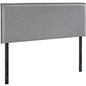 Camille Queen Upholstered Fabric Headboard, Grey, Fabric 12194