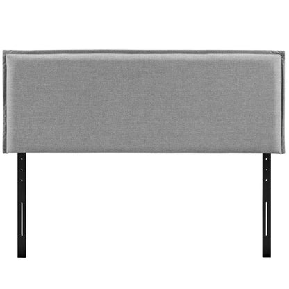 Camille King Upholstered Fabric Headboard, Grey, Fabric 12199