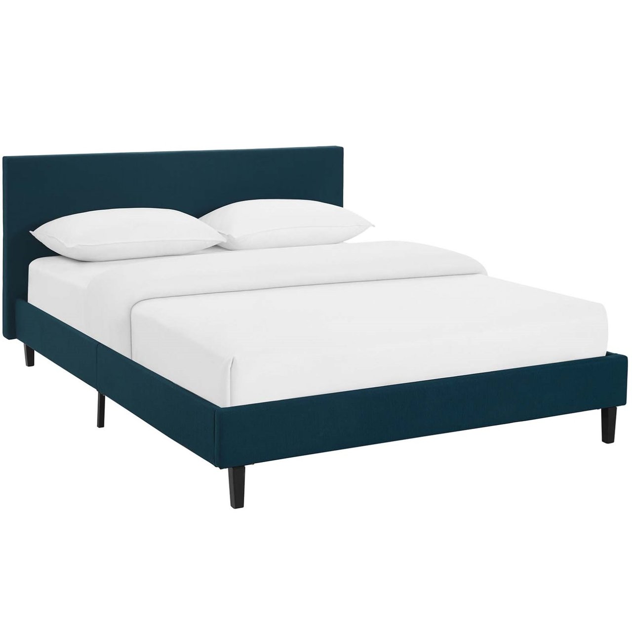 Anya Full Fabric Bed, Navy, Fabric 12211
