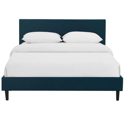 Anya Full Fabric Bed, Navy, Fabric 12211