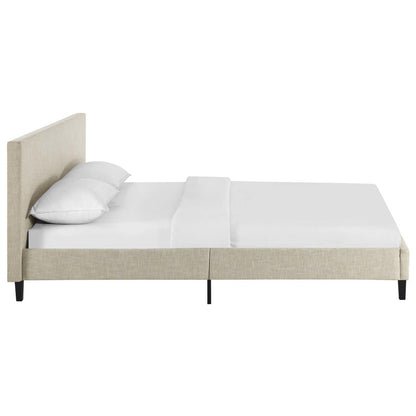 Anya Full Fabric Bed, Full Size, Fabric, Beige, 14367