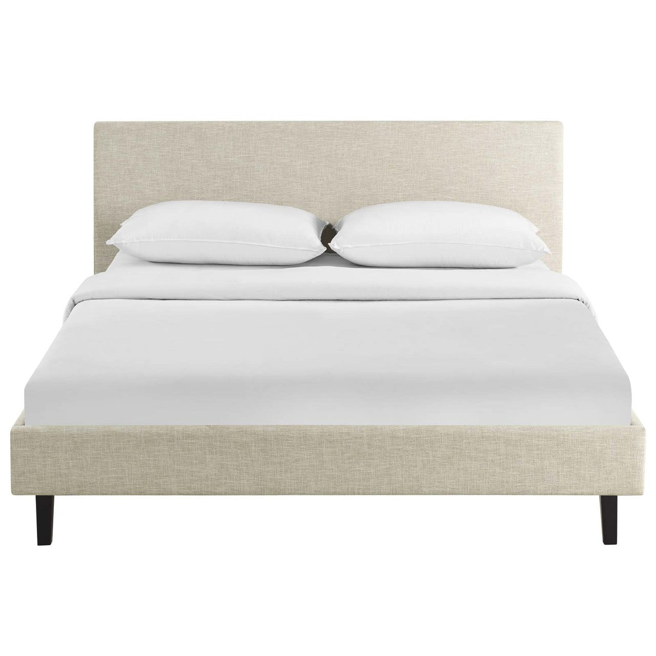 Anya Full Fabric Bed, Full Size, Fabric, Beige, 14367