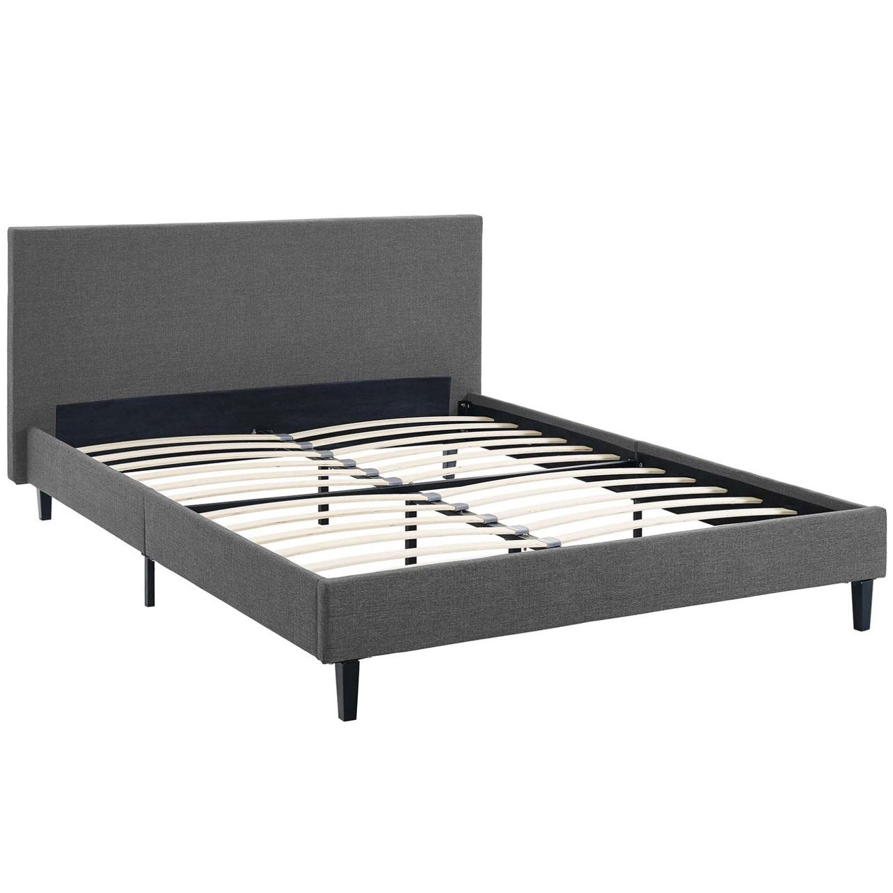 Anya Full Fabric Bed, Grey, Fabric 12212