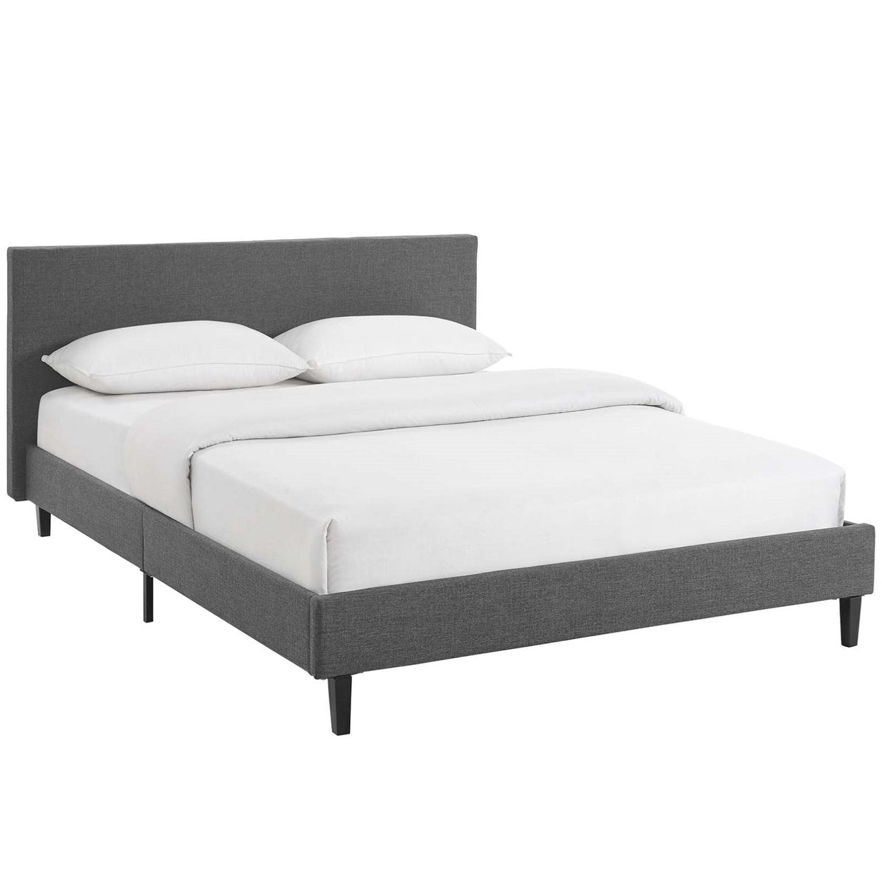 Anya Full Fabric Bed, Grey, Fabric 12212