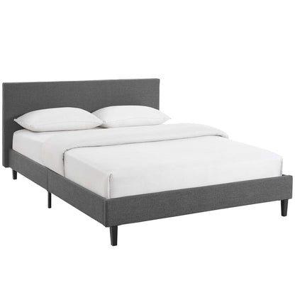 Anya Full Fabric Bed, Grey, Fabric 12212