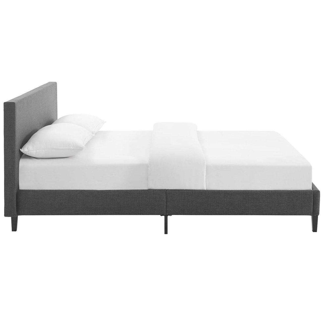 Anya Full Fabric Bed, Grey, Fabric 12212