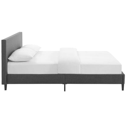 Anya Full Fabric Bed, Grey, Fabric 12212