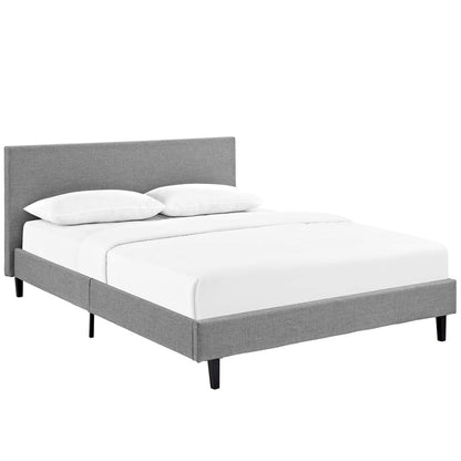 Anya Full Fabric Bed, Grey, Fabric 12213