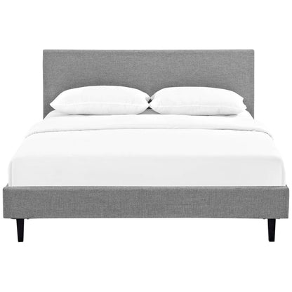Anya Full Fabric Bed, Grey, Fabric 12213