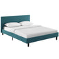 Anya Full Fabric Bed, Full Size, Fabric, Aqua Blue, 14368