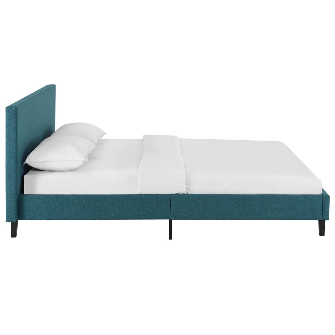 Anya Full Fabric Bed, Full Size, Fabric, Aqua Blue, 14368