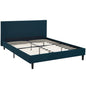 Anya Queen Bed, Navy, Fabric 12218