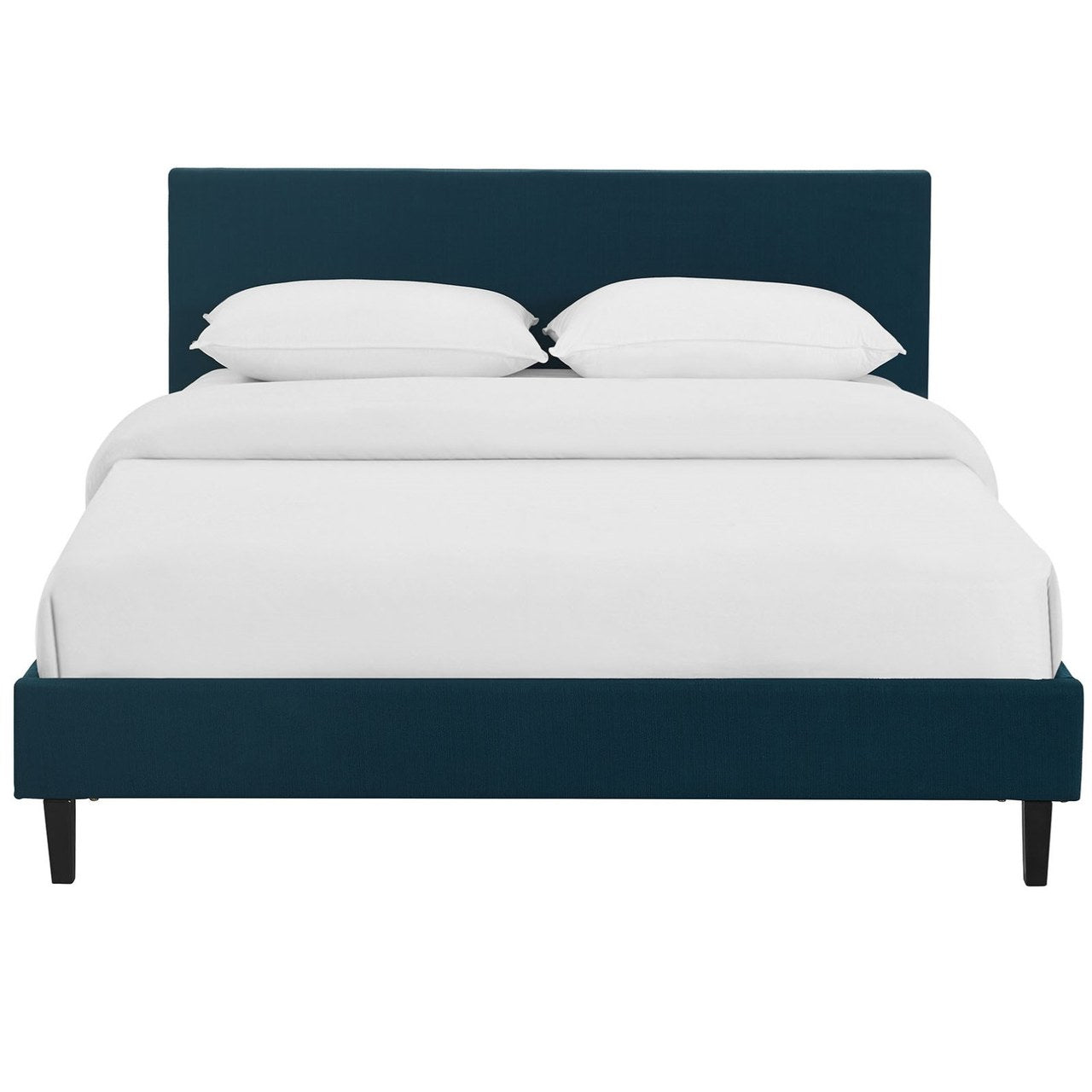 Anya Queen Bed, Navy, Fabric 12218