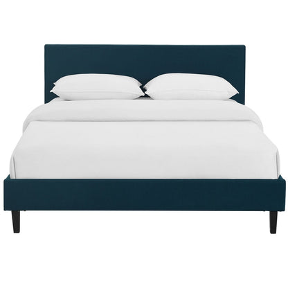 Anya Queen Bed, Navy, Fabric 12218