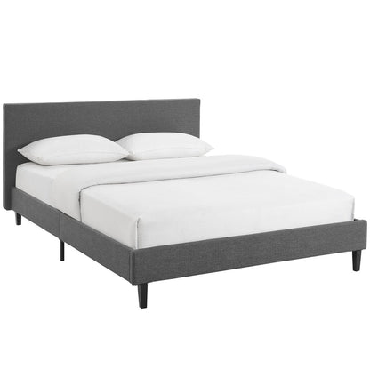 Anya Queen Bed, Grey, Fabric 12219