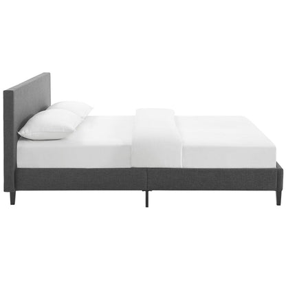 Anya Queen Bed, Grey, Fabric 12219