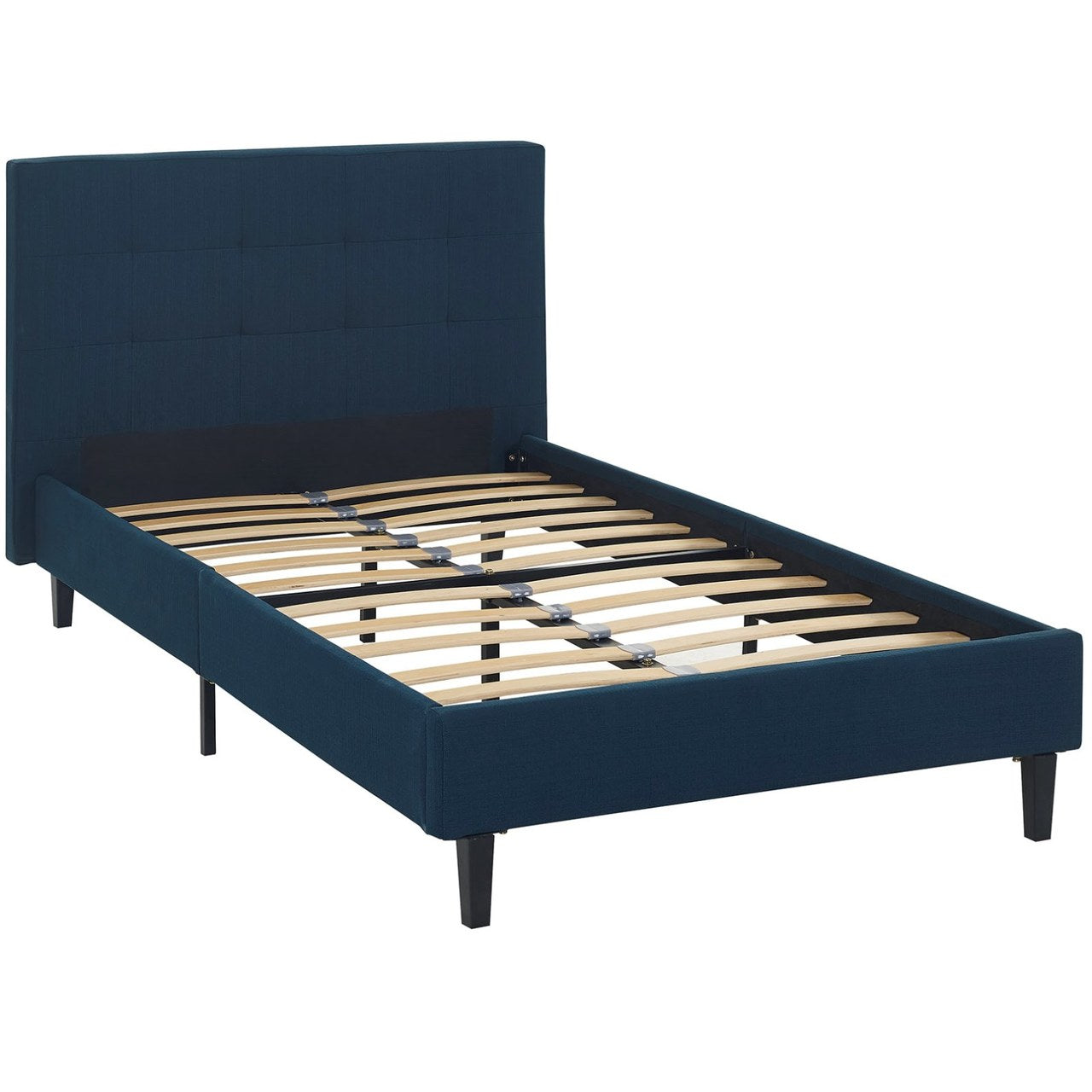 Linnea Twin Bed, Navy, Fabric 12225