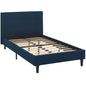 Linnea Twin Bed, Navy, Fabric 12225