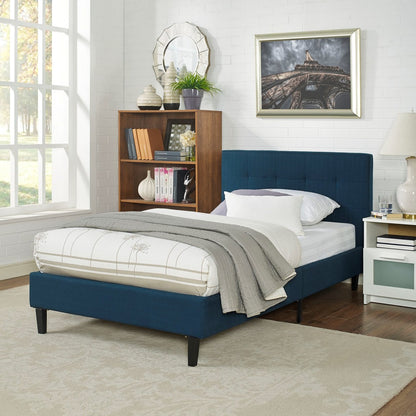 Linnea Twin Bed, Navy, Fabric 12225