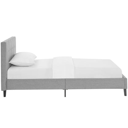 Linnea Twin Bed, Grey, Fabric 12227