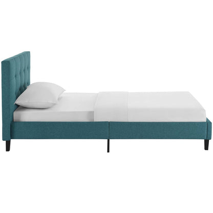 Linnea Twin Bed, Twin Size, Fabric, Aqua Blue, 14374
