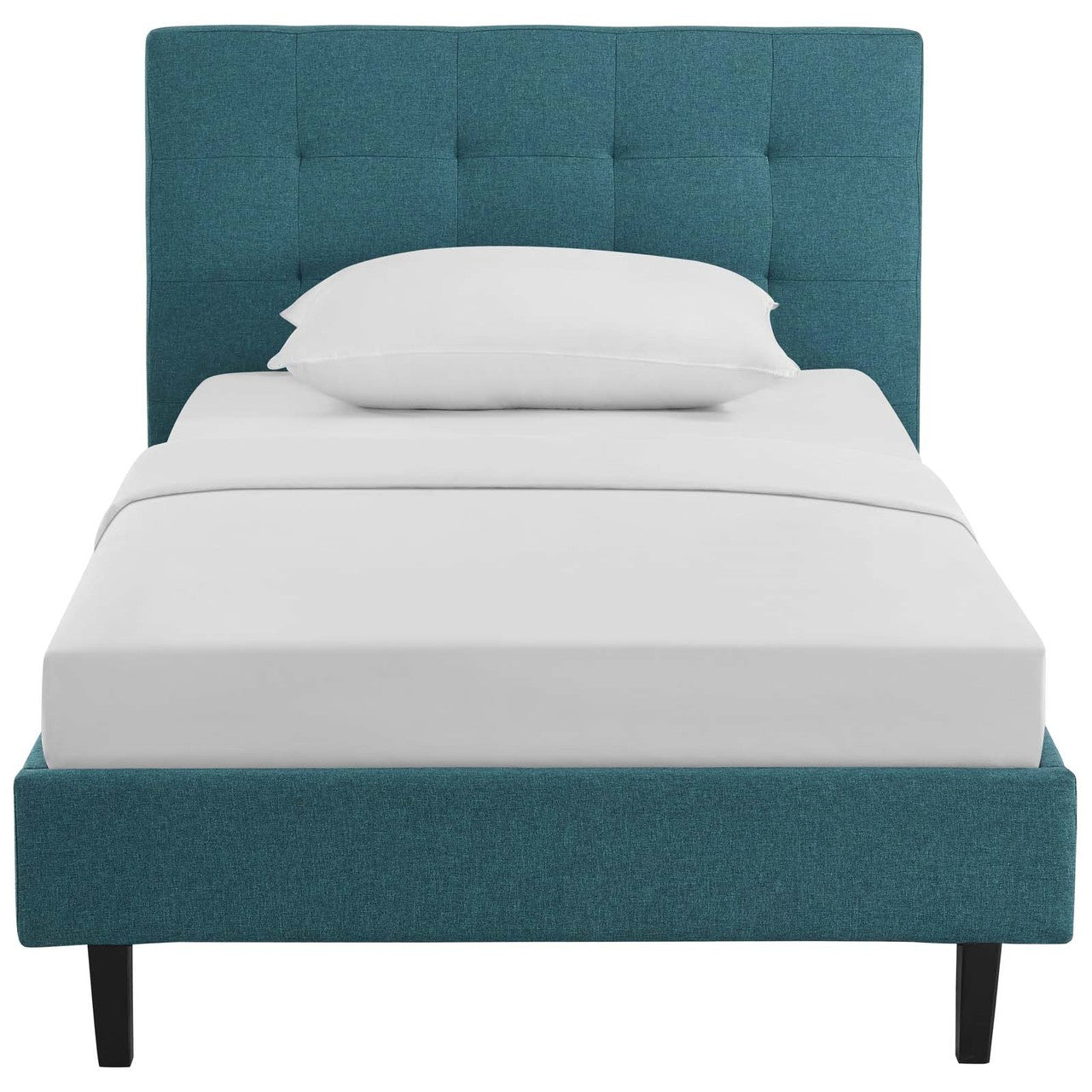 Linnea Twin Bed, Twin Size, Fabric, Aqua Blue, 14374