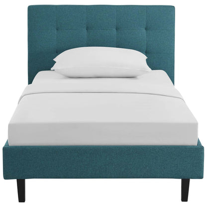 Linnea Twin Bed, Twin Size, Fabric, Aqua Blue, 14374