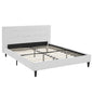 Linnea Full Faux Leather Bed, White, Faux Leather 12230