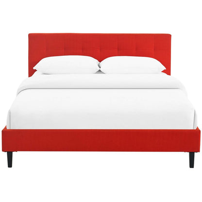 Linnea Full Bed, Red, Fabric 12231