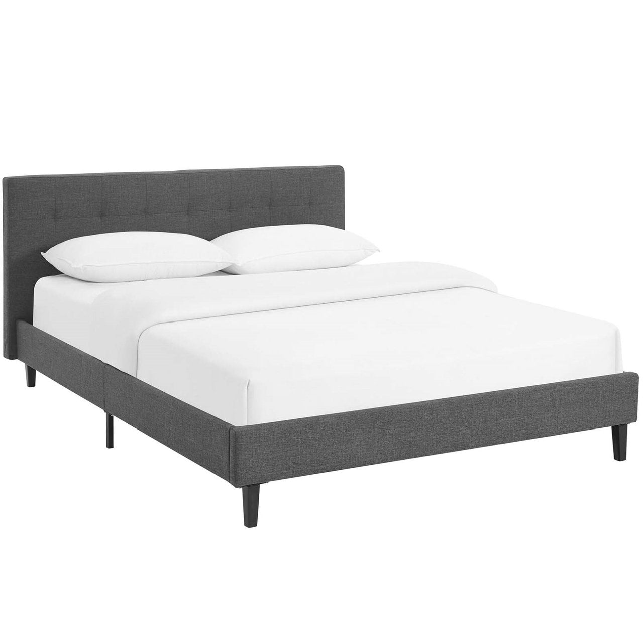Linnea Full Bed, Grey, Fabric 12233