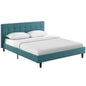 Linnea Full Bed, Full Size, Fabric, Aqua Blue, 15079