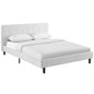 Linnea Full Bed, Full Size, Fabric, White, 15080