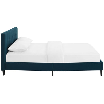 Linnea Queen Fabric Bed, Navy, Fabric 12239