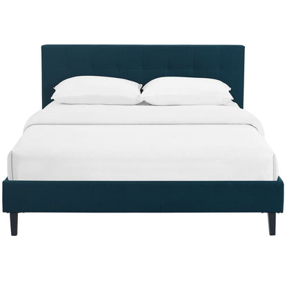 Linnea Queen Fabric Bed, Navy, Fabric 12239
