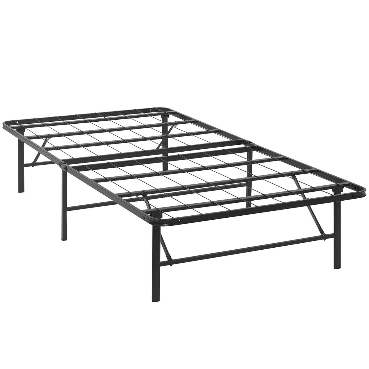 Horizon Twin Stainless Steel Bed Frame, Brown, Metal 12243