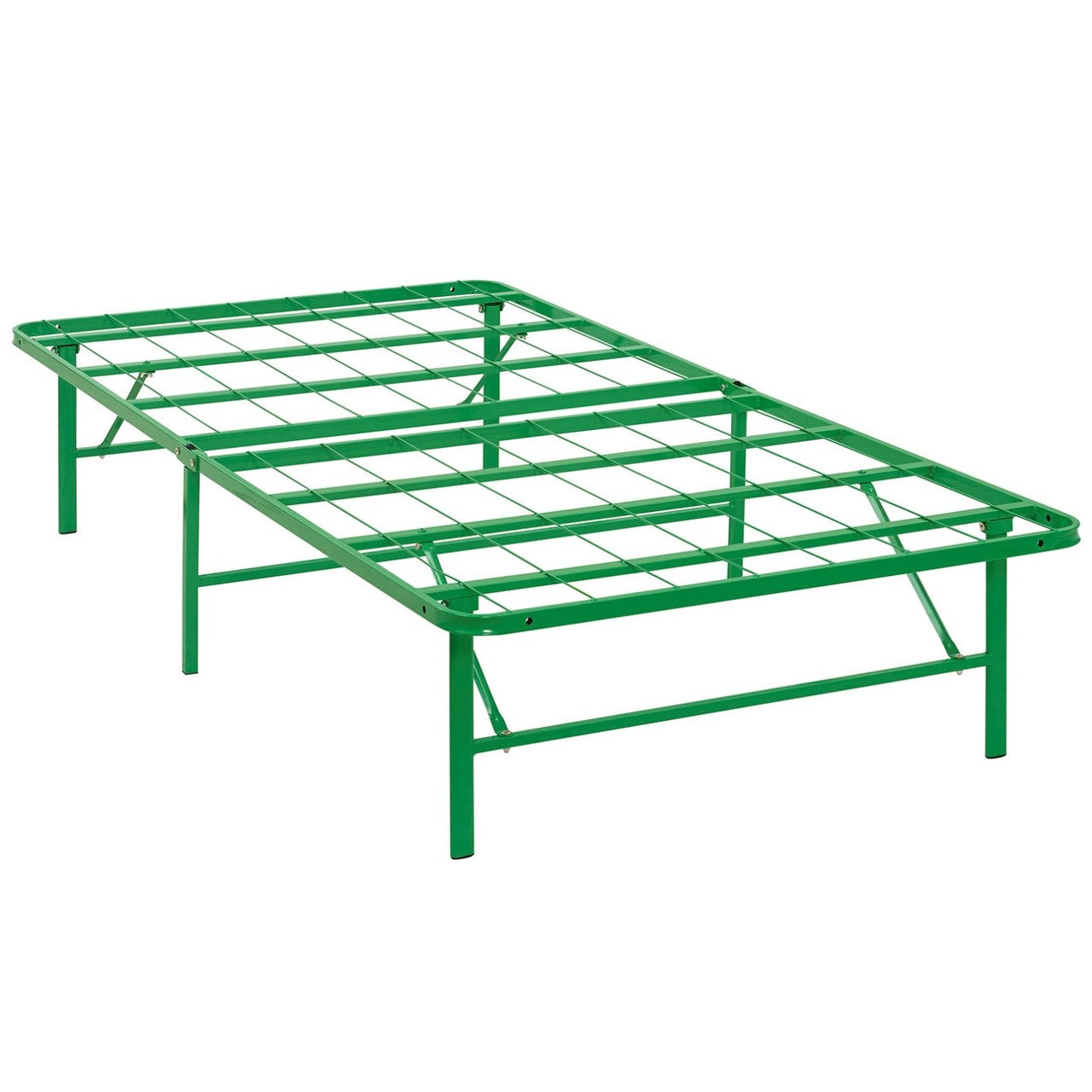 Horizon Twin Stainless Steel Bed Frame, Green, Metal 12244