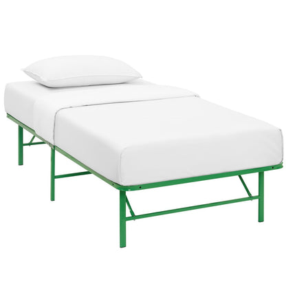 Horizon Twin Stainless Steel Bed Frame, Green, Metal 12244