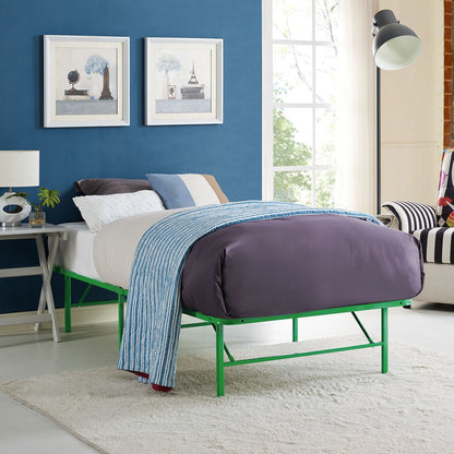 Horizon Twin Stainless Steel Bed Frame, Green, Metal 12244