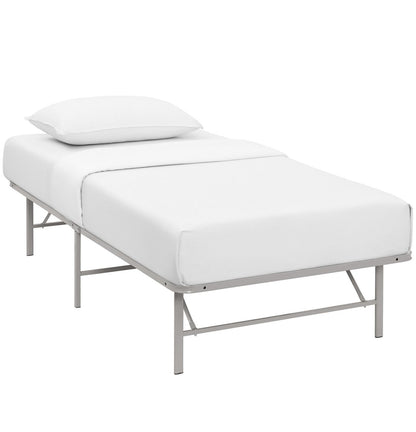 Horizon Twin Stainless Steel Bed Frame, Grey, Metal 12245