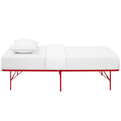 Horizon Twin Stainless Steel Bed Frame, Red, Metal 12248