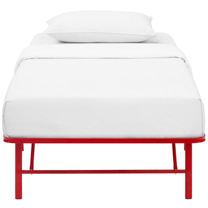 Horizon Twin Stainless Steel Bed Frame, Red, Metal 12248