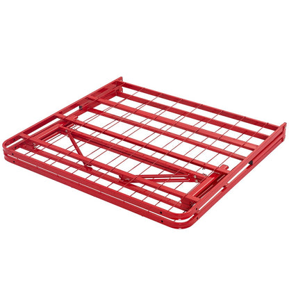 Horizon Twin Stainless Steel Bed Frame, Red, Metal 12248